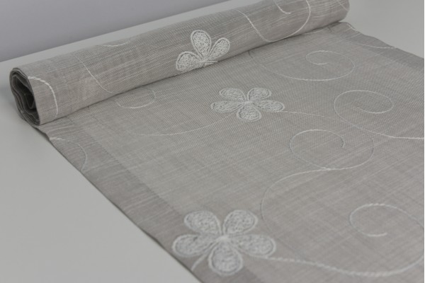 Namizni tekač SUNDAY FLOWER GREY	